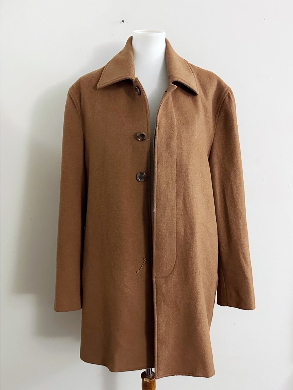 Bachrach Classic Men's Camel Wool-Blend Overcoat Party Fall Winter Holiday